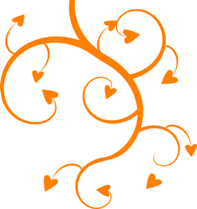 Orange Heart Tree Clip Art at Clker