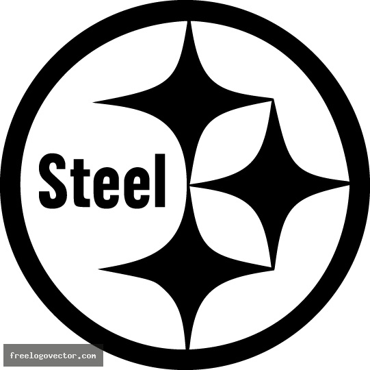 steelers logo black and white