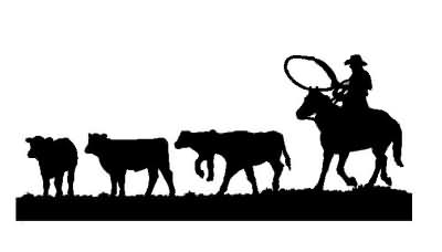 Cattle Drive Silhouette