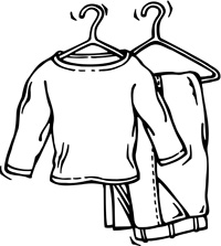 Black And White Clothing Clipart