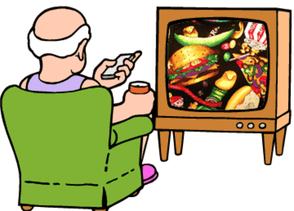Cartoon Watching Tv Clipart