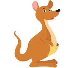 kangaroo with baby clipart