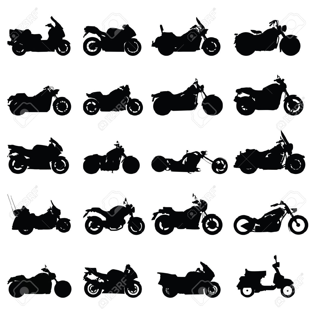 Harley silhouette clipart