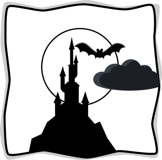 Spooky castle clipart
