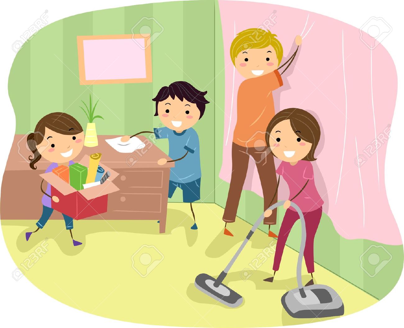Kid Cleaning His Room Clipart Clip Art Boy Cleaning Kitchen Clipart ...