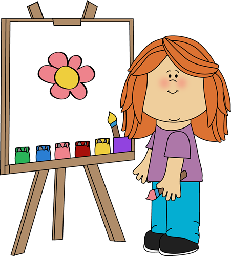 Girl Paint Cliparts