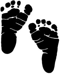 Baby feet heart clipart