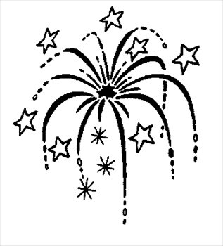 4th Of July Clipart Black And White