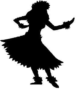 Polynesian silhouette clipart dancing