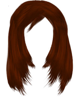 brown hair wig clipart