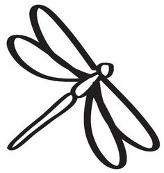 Clipart Illustration of a Black And White Dragonfly With Pretty