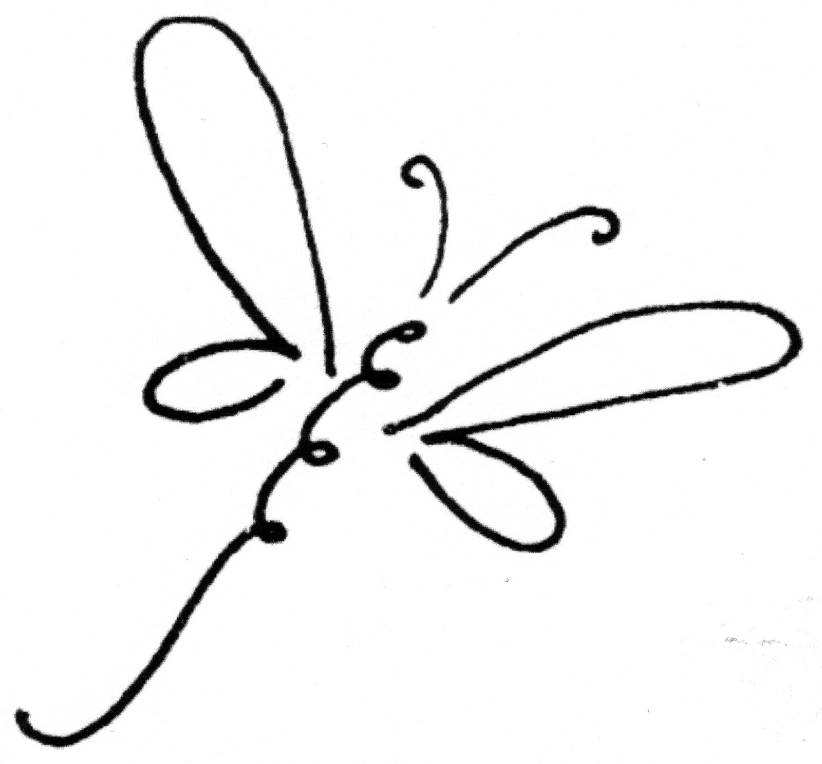 Simple Dragonfly Drawings