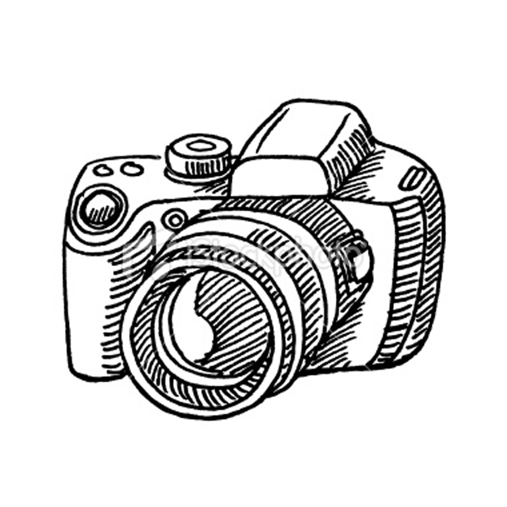 Camera sketch clipart 