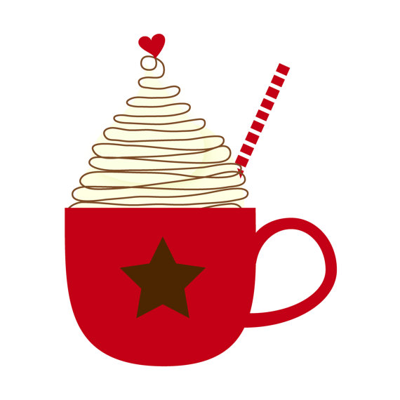 Cup of Hot Cocoa Clip Art Single by by kimsclipartshop