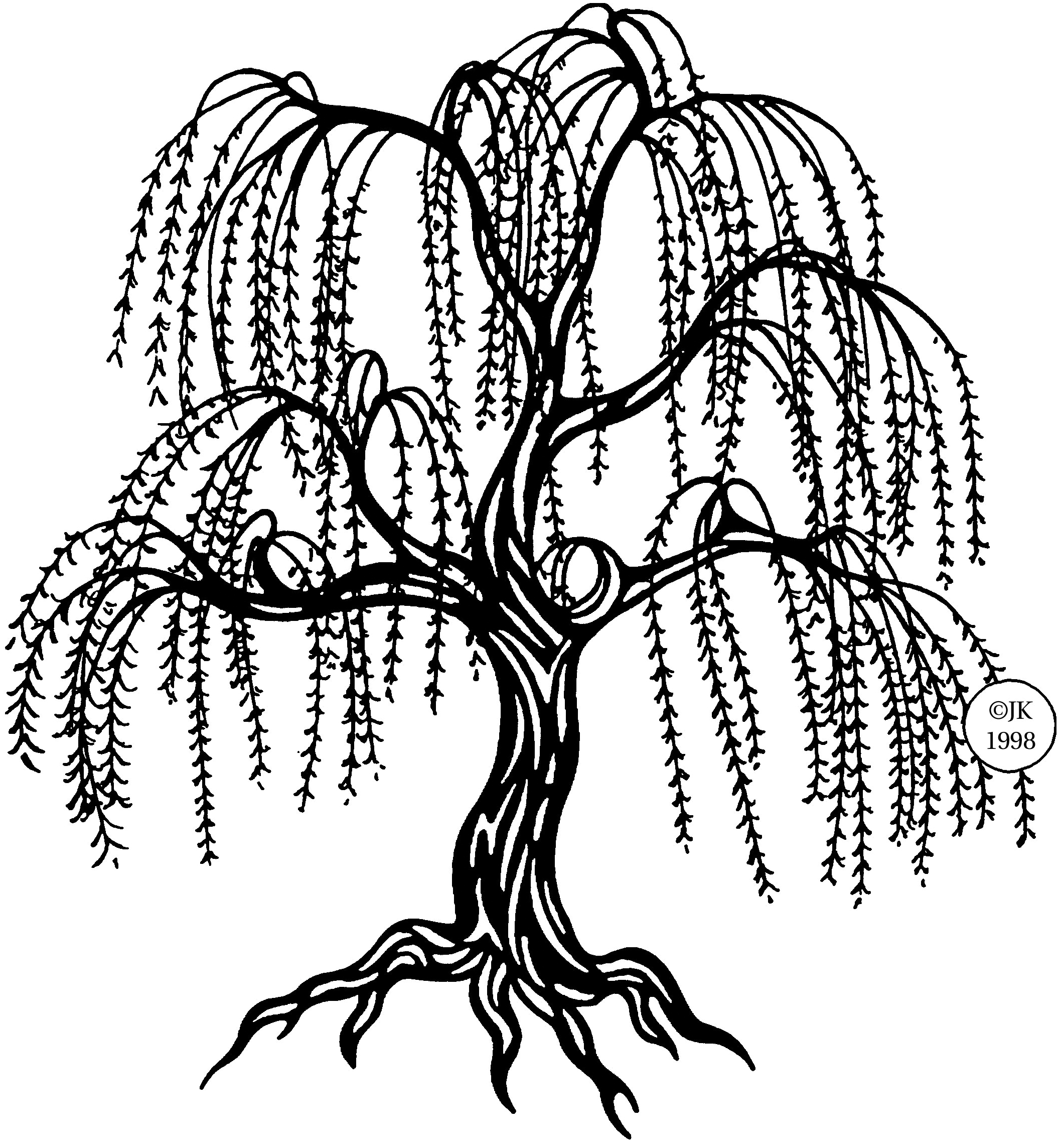 Free clipart willow tree