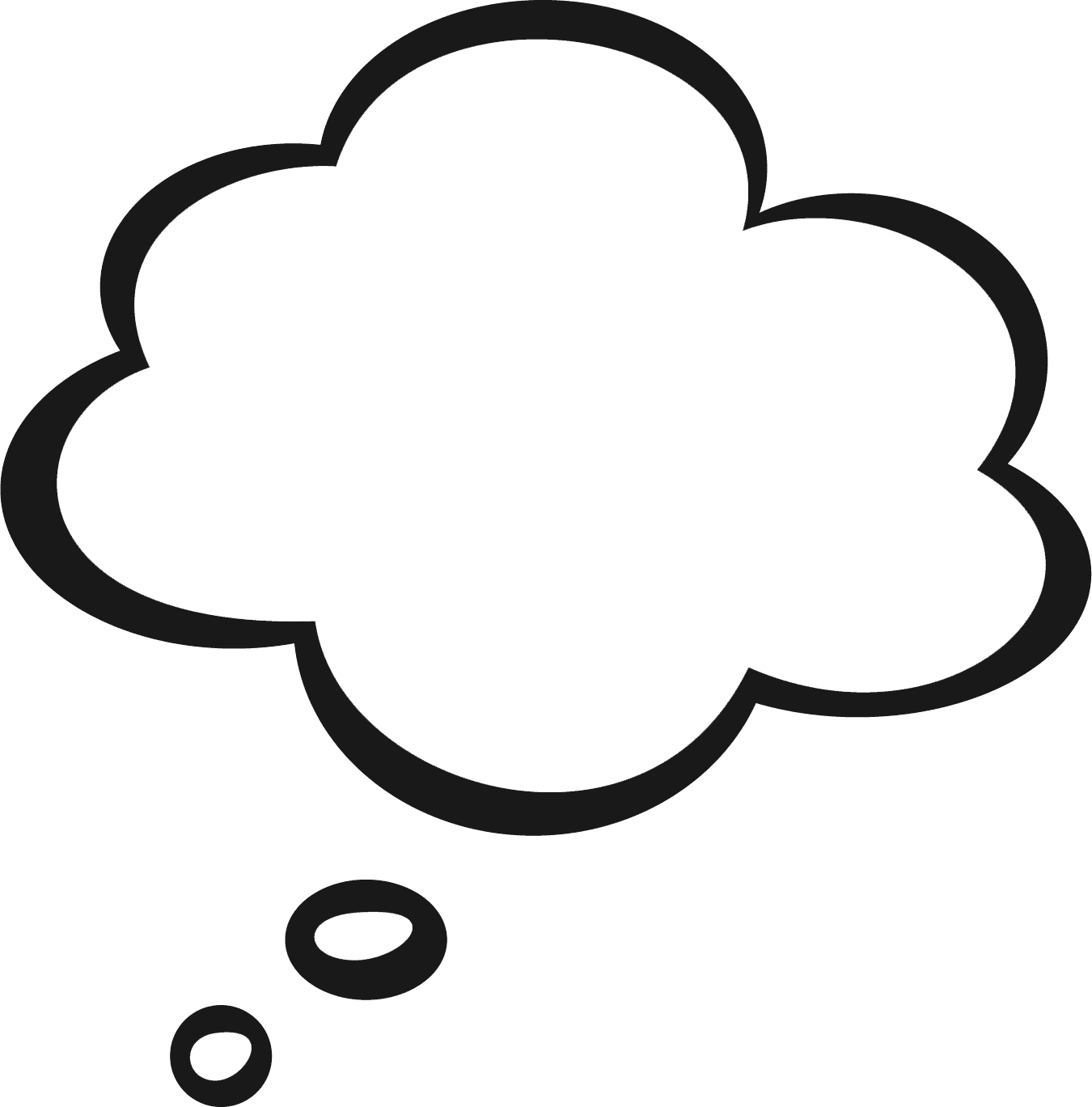 Thinking cloud clip art
