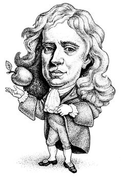Isaac Newton Face Coloring Page