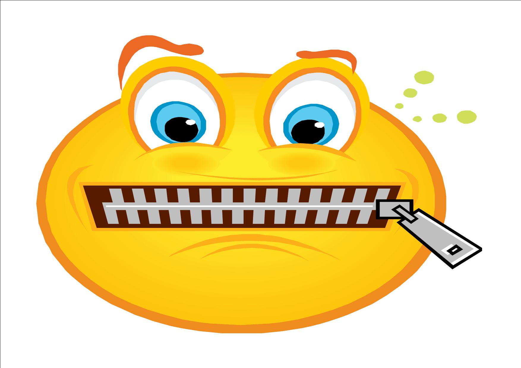 Zipped Mouth Clipart With Voice