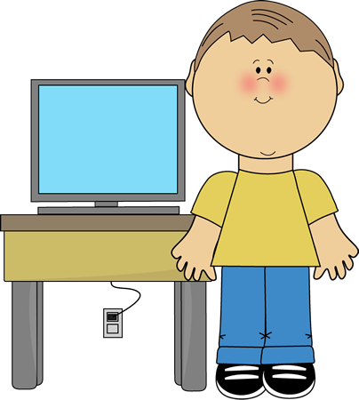 Kids On Computers Clipart