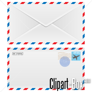 Airmail letter clipart