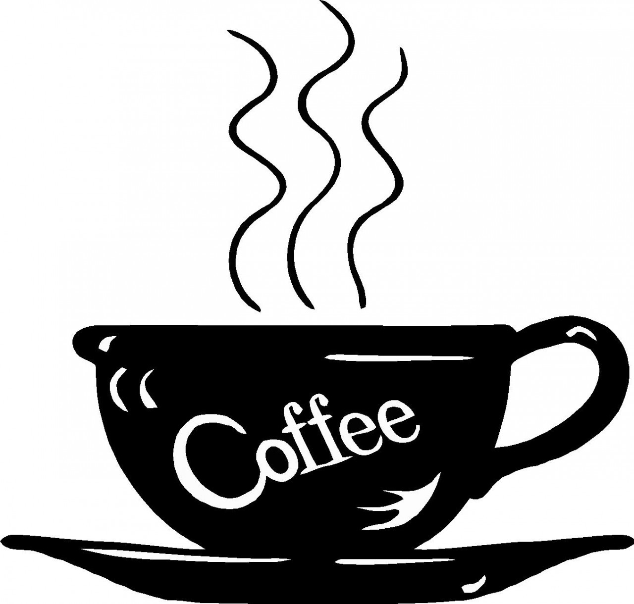 Coffee Cup Black Background Clipart