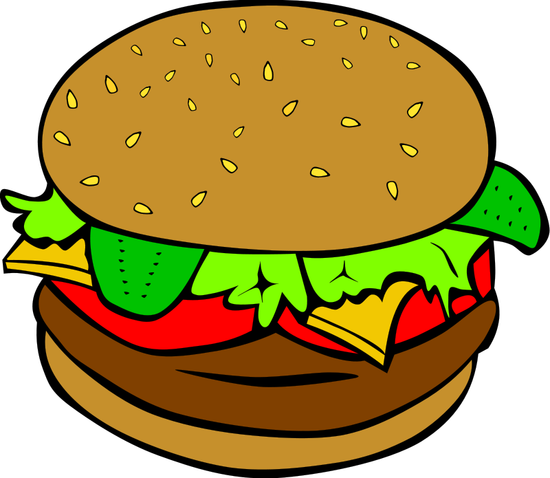 Free hamburger clipart with transparent background