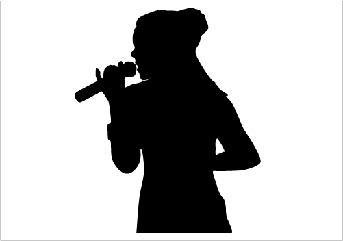 Sing silhouette clipart png