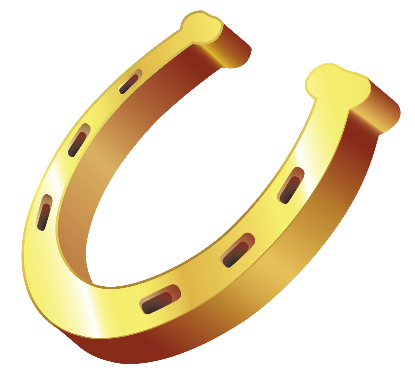Gold Horseshoe PNG Clipart