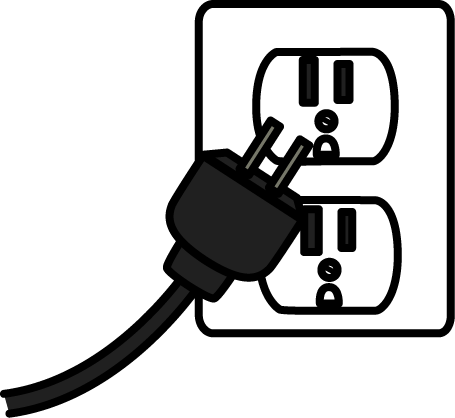 Plug Black And White Clipart