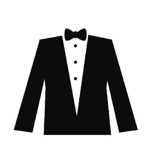 Tuxedo clipart black and white