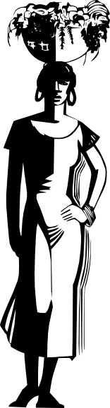 Woman Basket Cliparts