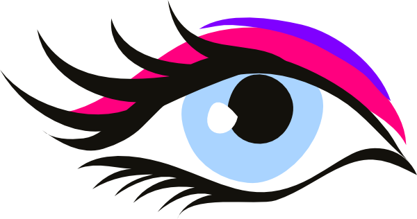 cartoon eye with eyelashes
