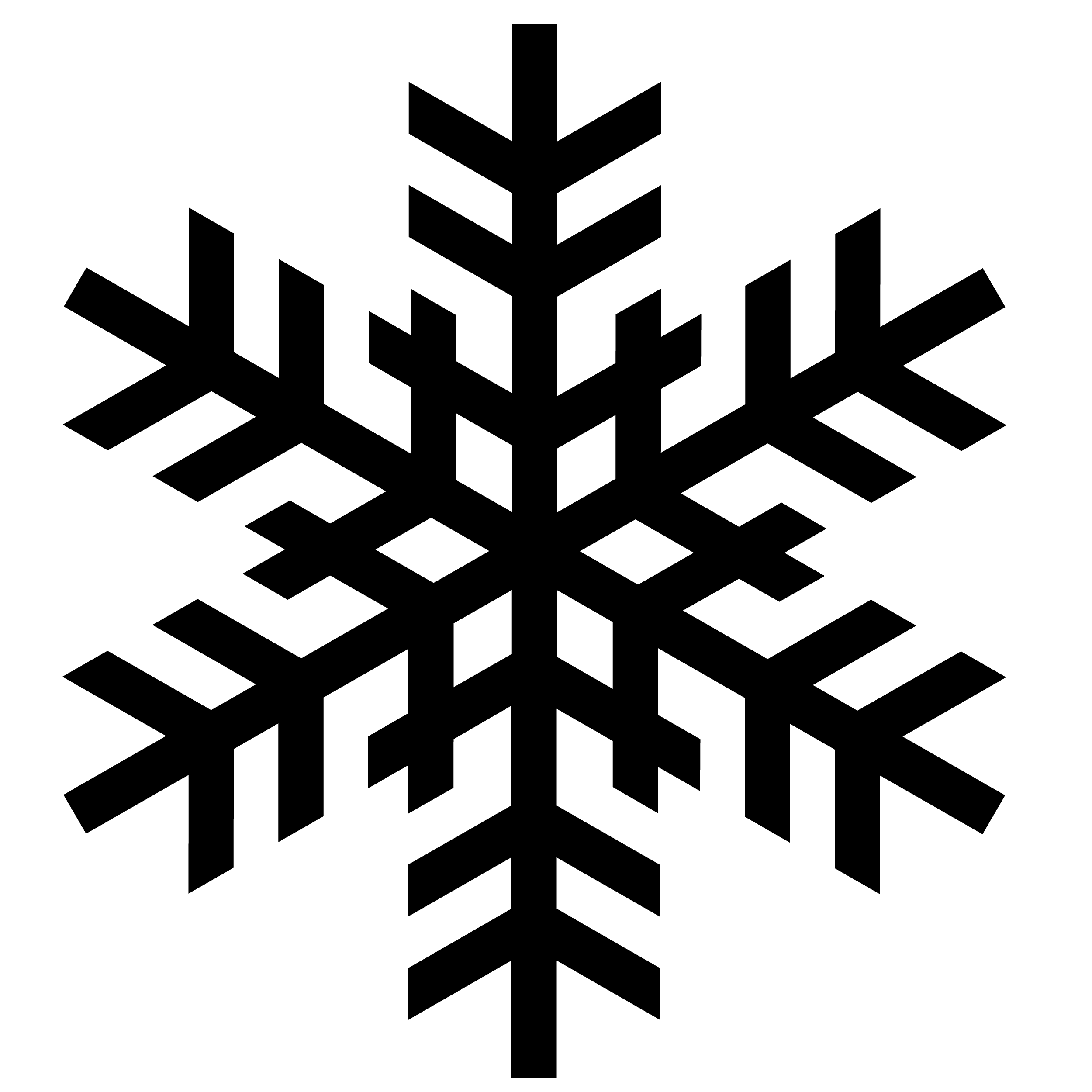 Black Snowflake Clipart