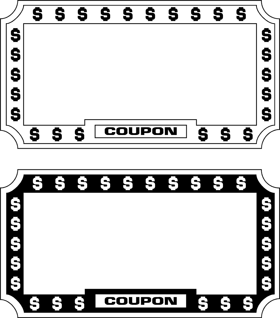 coupon clip art template