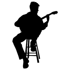 Man singing clipart silhouette
