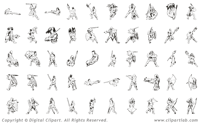 Crusaders Clipart, Medieval Clip Art