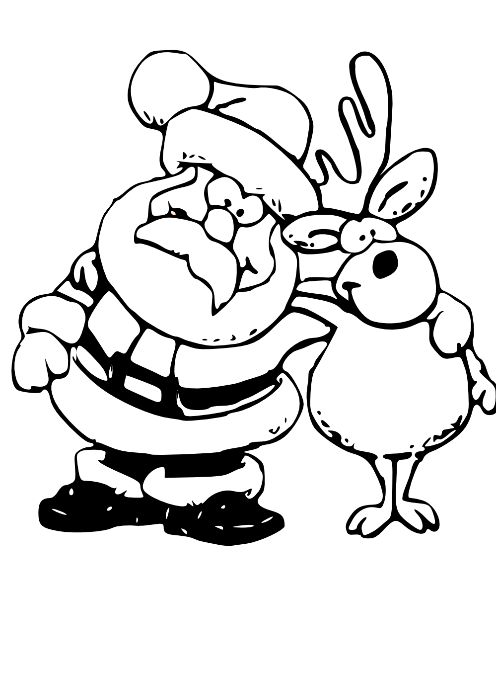 Reindeer Clipart Black And White 