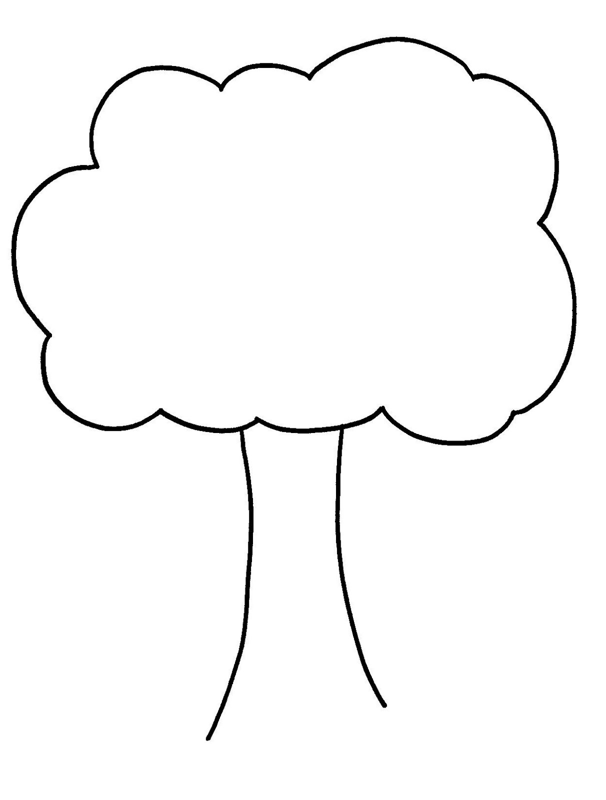 Stencil Of A Tree Outline