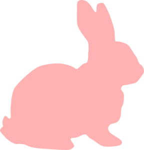 Easter bunny silhouette clip art