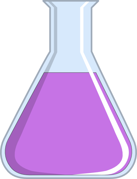 Pink Liquid In Flask Clip Art