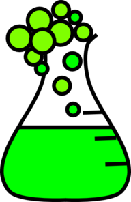 Green Bubble Flask Clip Art