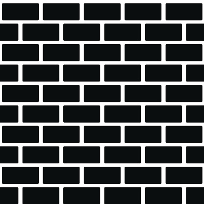 Black brick wall clipart