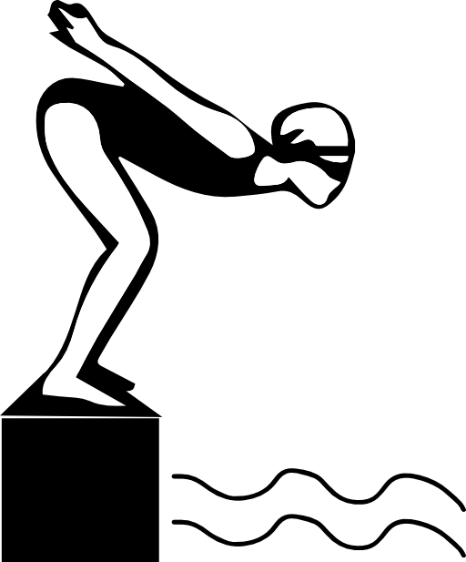 Girl Swimming Clipart