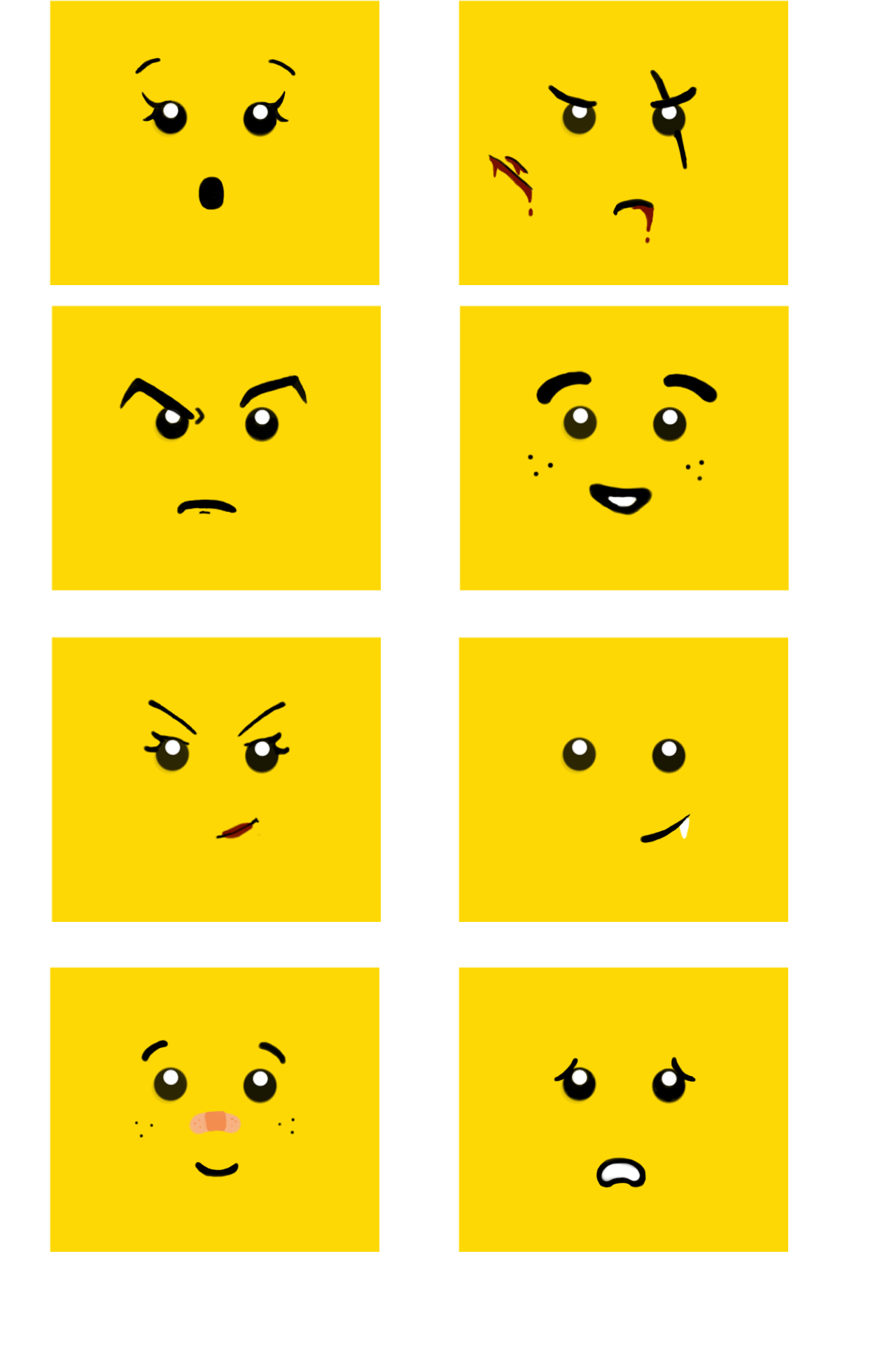 lego minifigure faces - Clip Art Library