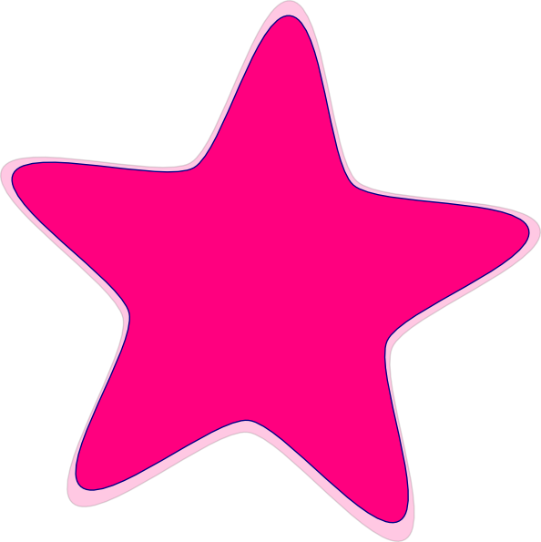 Pink Star Clip Art at Clker