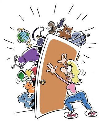 cleaning out closet cartoon - Clip Art Library