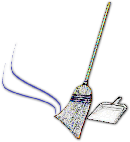 Broom and mop clipart