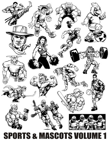 Football Mascot Cliparts