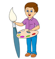 Girl Paint Cliparts