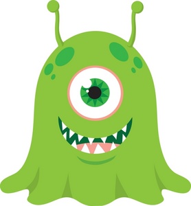Cute halloween goblin clipart